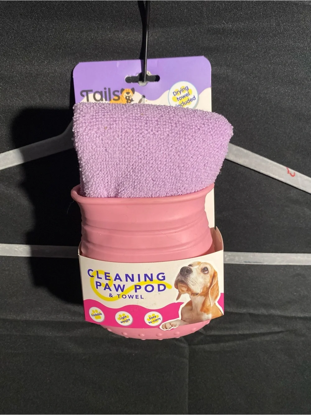 Tail Pink Paw Cleaning Pod with Lavender Towel